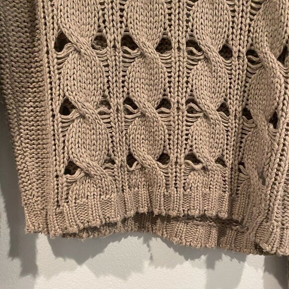 One A Light Brown Knit Long Sleeve Sweater - Size XS - Picture 5 of 6